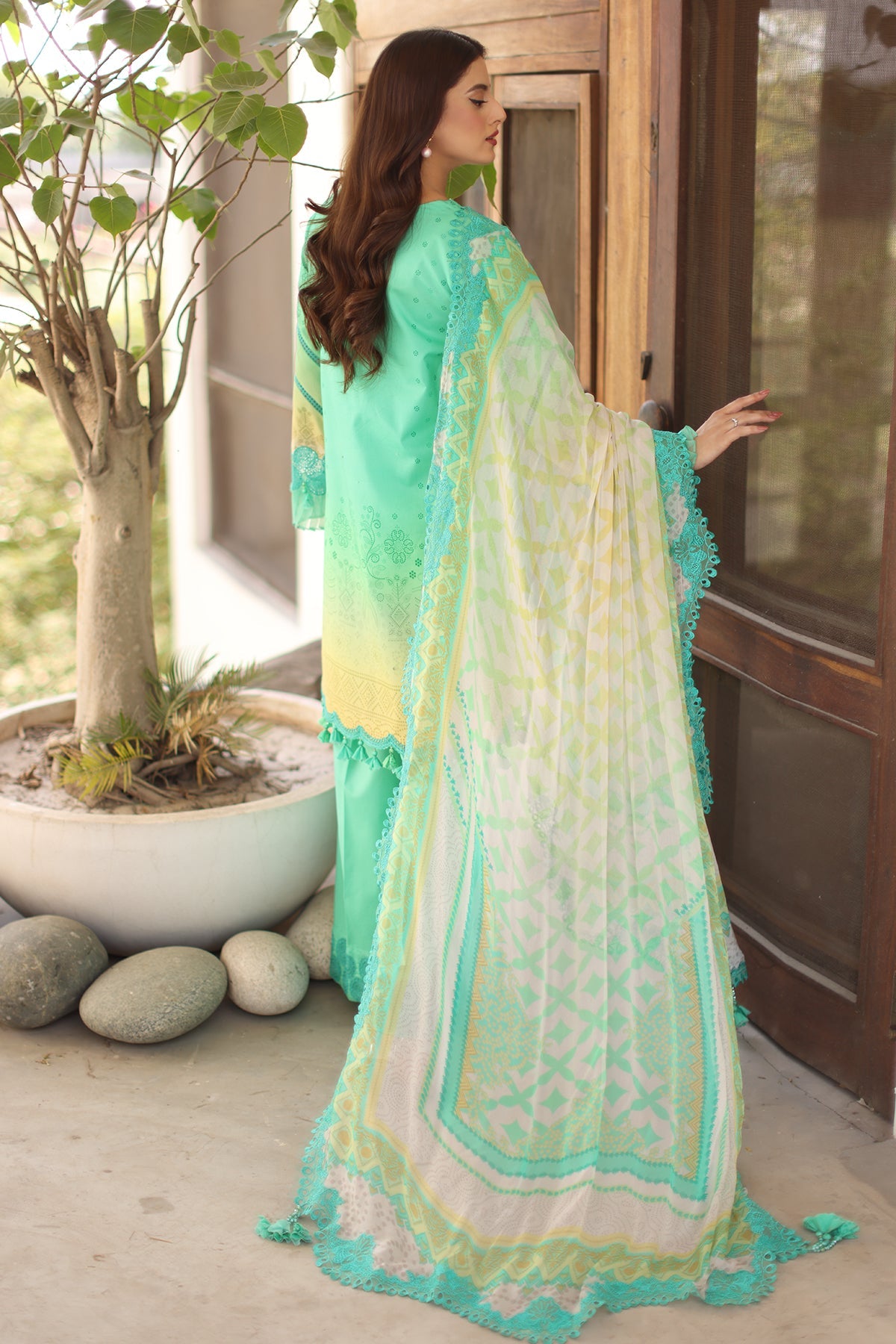 3-PC Unstitched Embroidered Lawn Collection IN6-08