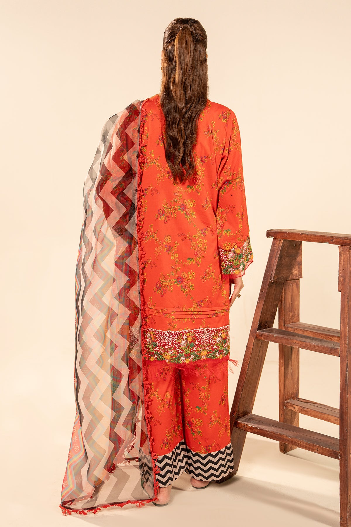3-PC Embroidered cotton Suit CPM-5-090Z