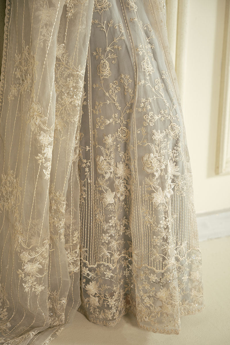 WHISPERING BLUE-2PC ORGANZA EMBROIDERED PRET