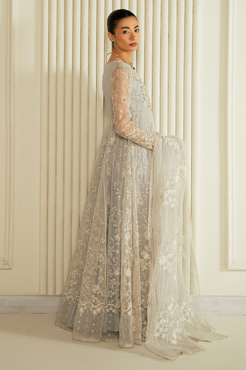 WHISPERING BLUE-2PC ORGANZA EMBROIDERED PRET