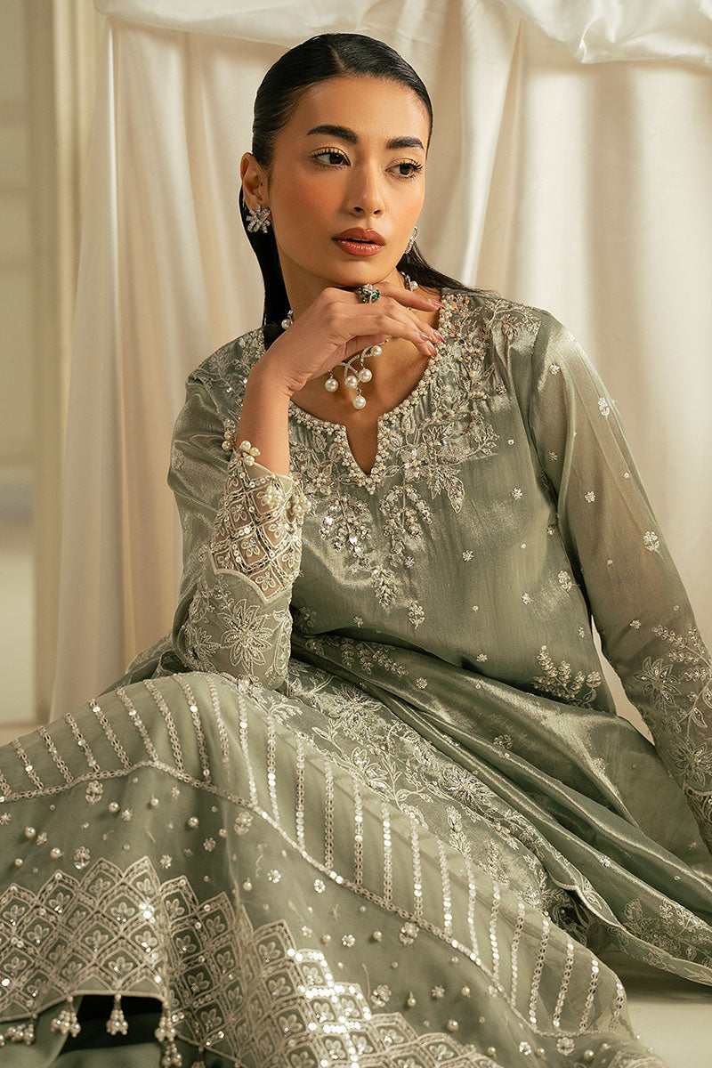 MUTED MIRAGE-3PC TISSUE EMBROIDERED PRET
