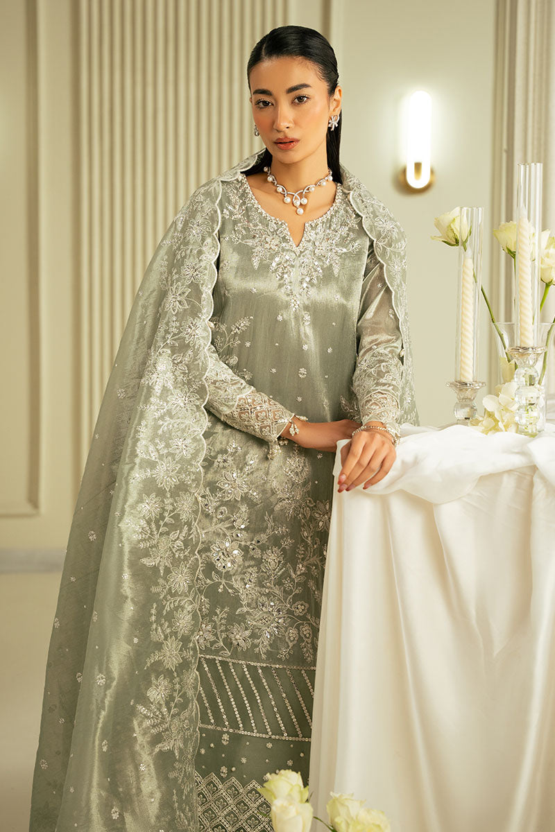 MUTED MIRAGE-3PC TISSUE EMBROIDERED PRET