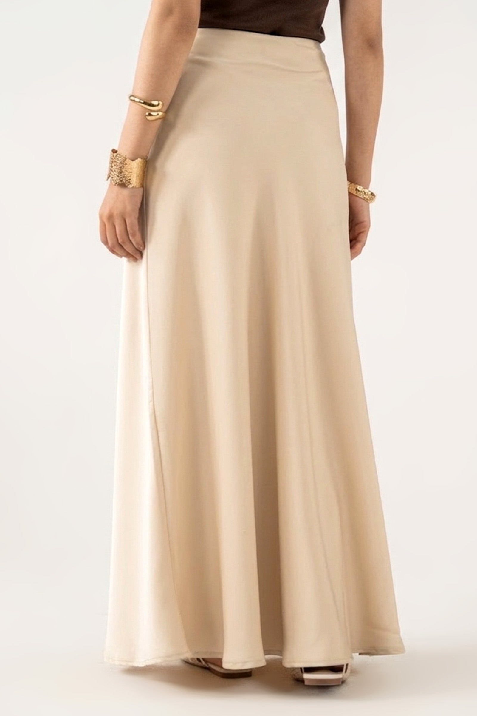 Silk Midi Skirt