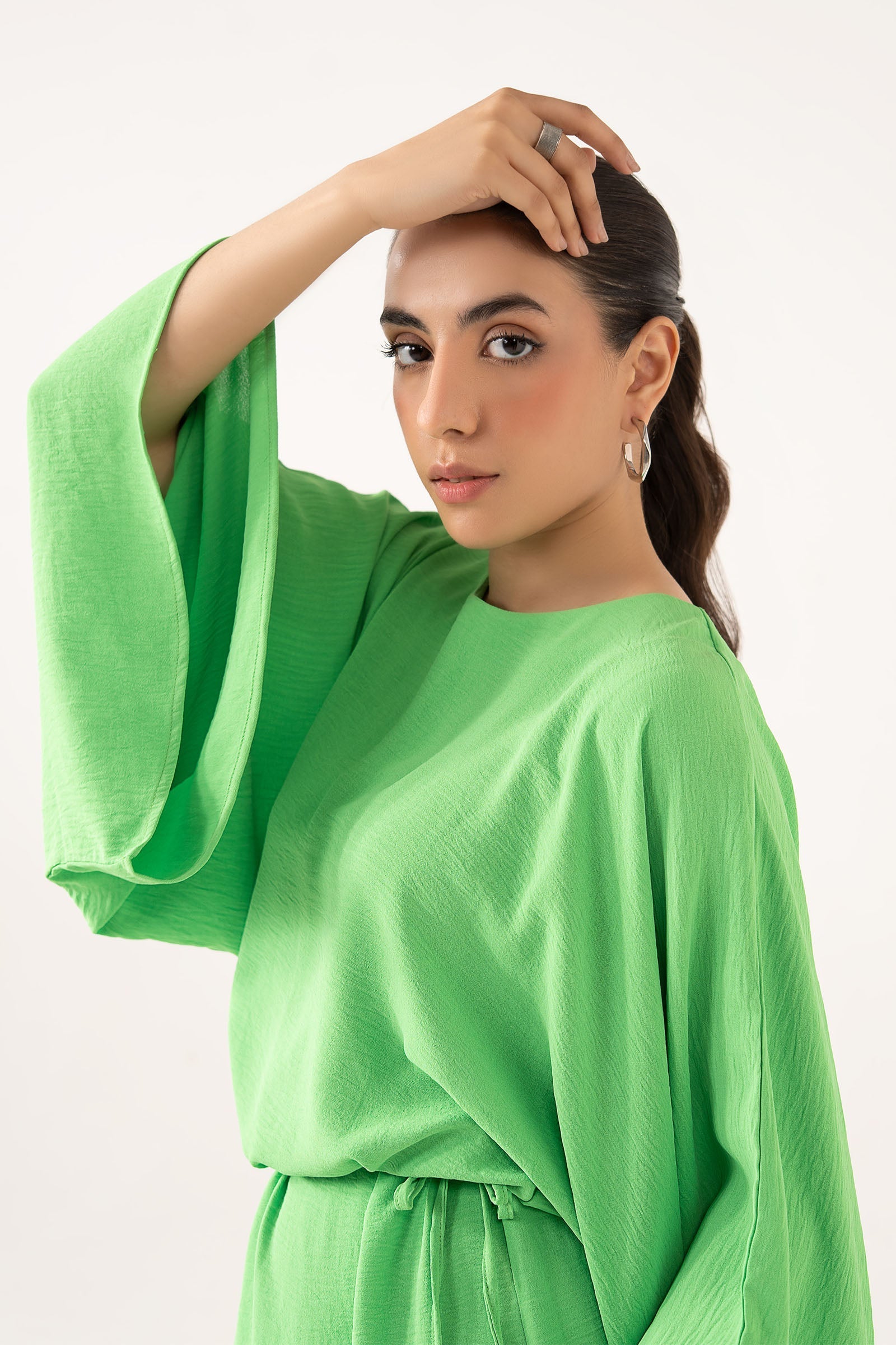 Batwing-Sleeve Dress
