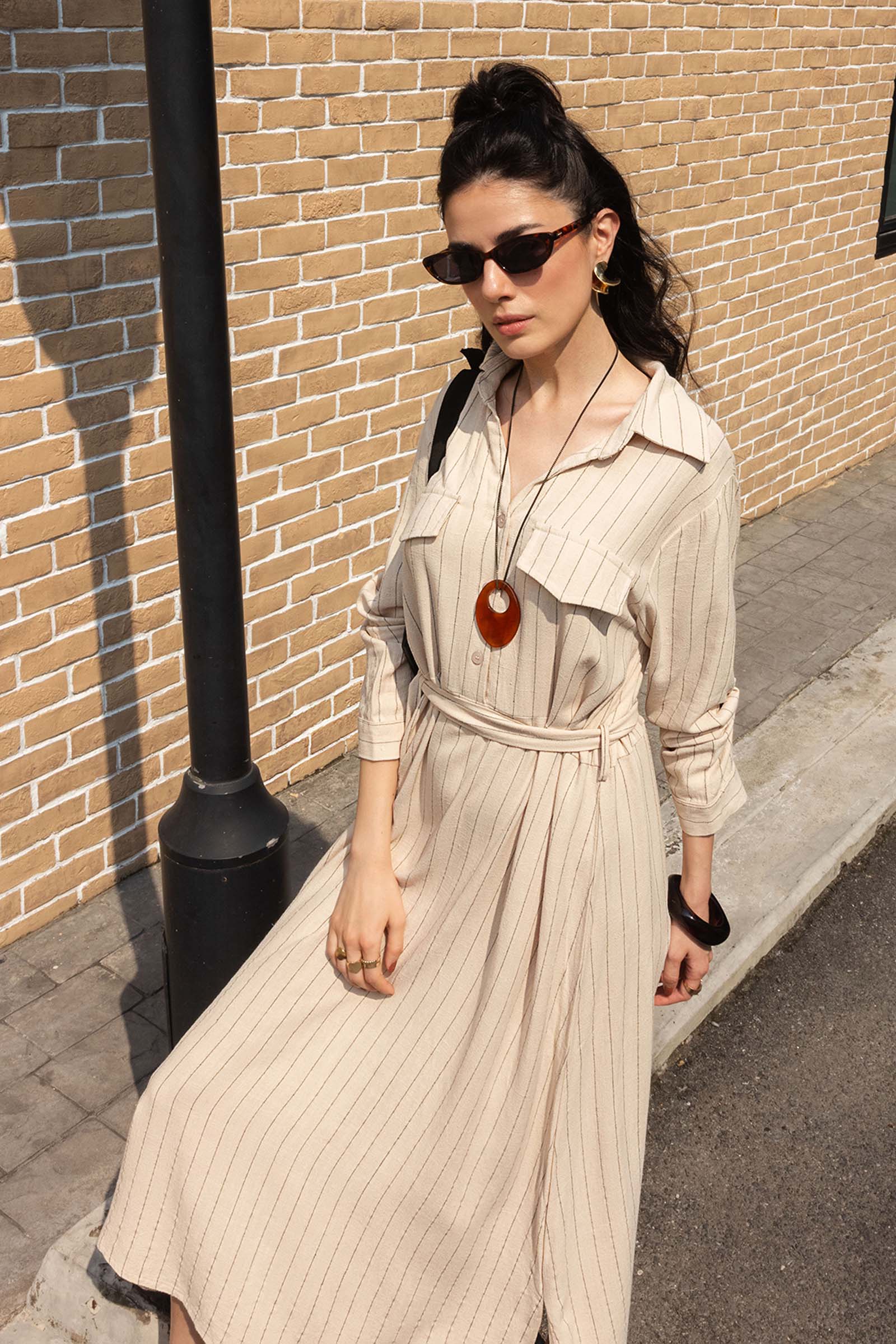 Striped Shirt Dress