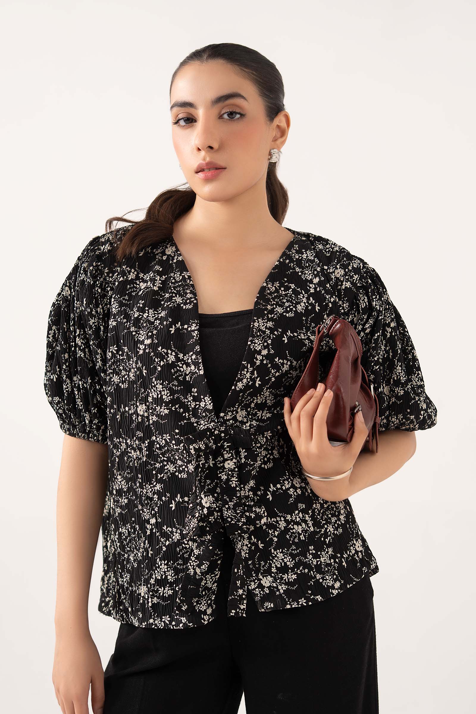 Puffy Bow Blouse