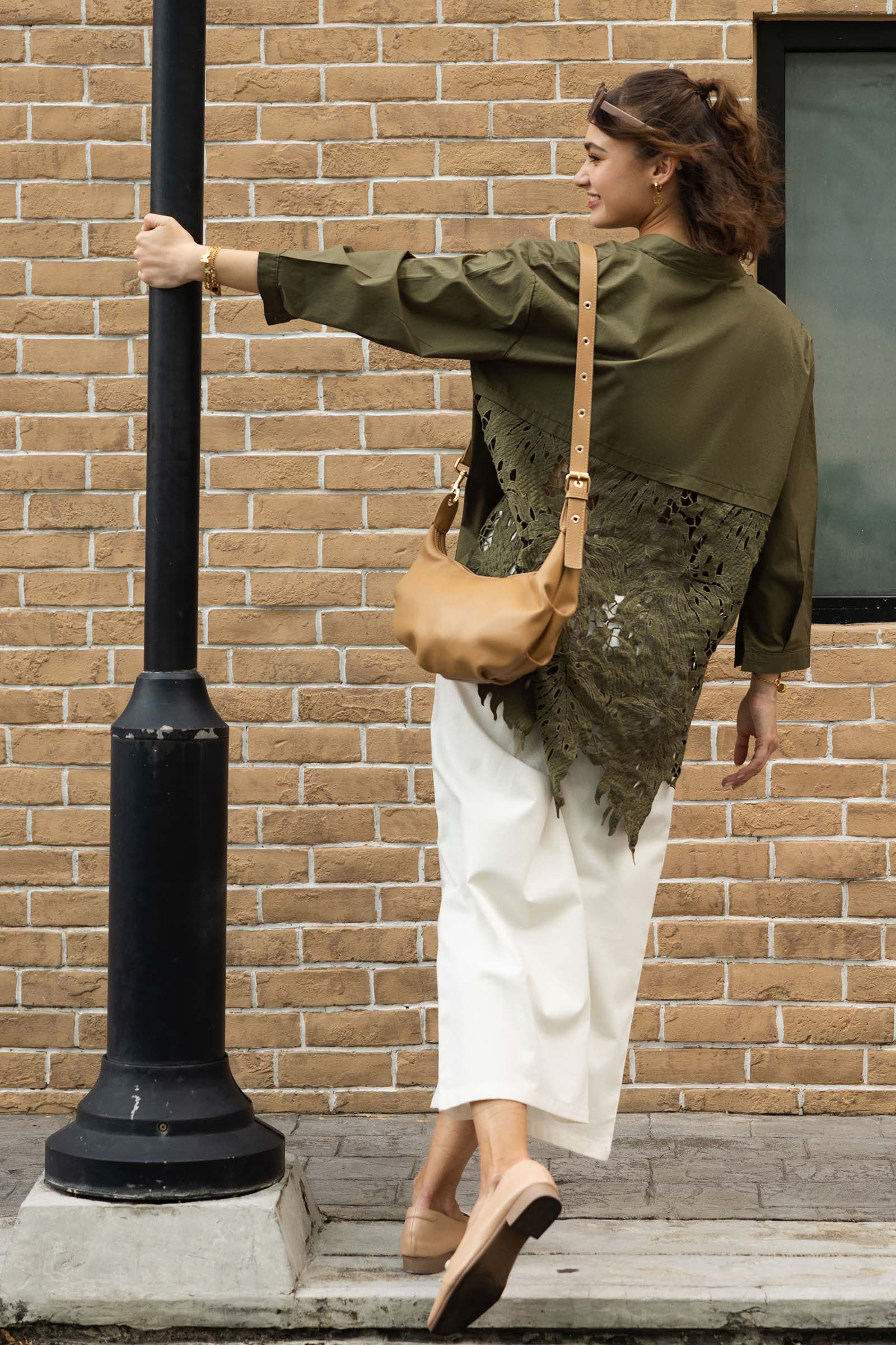 Lace-Back Shirt