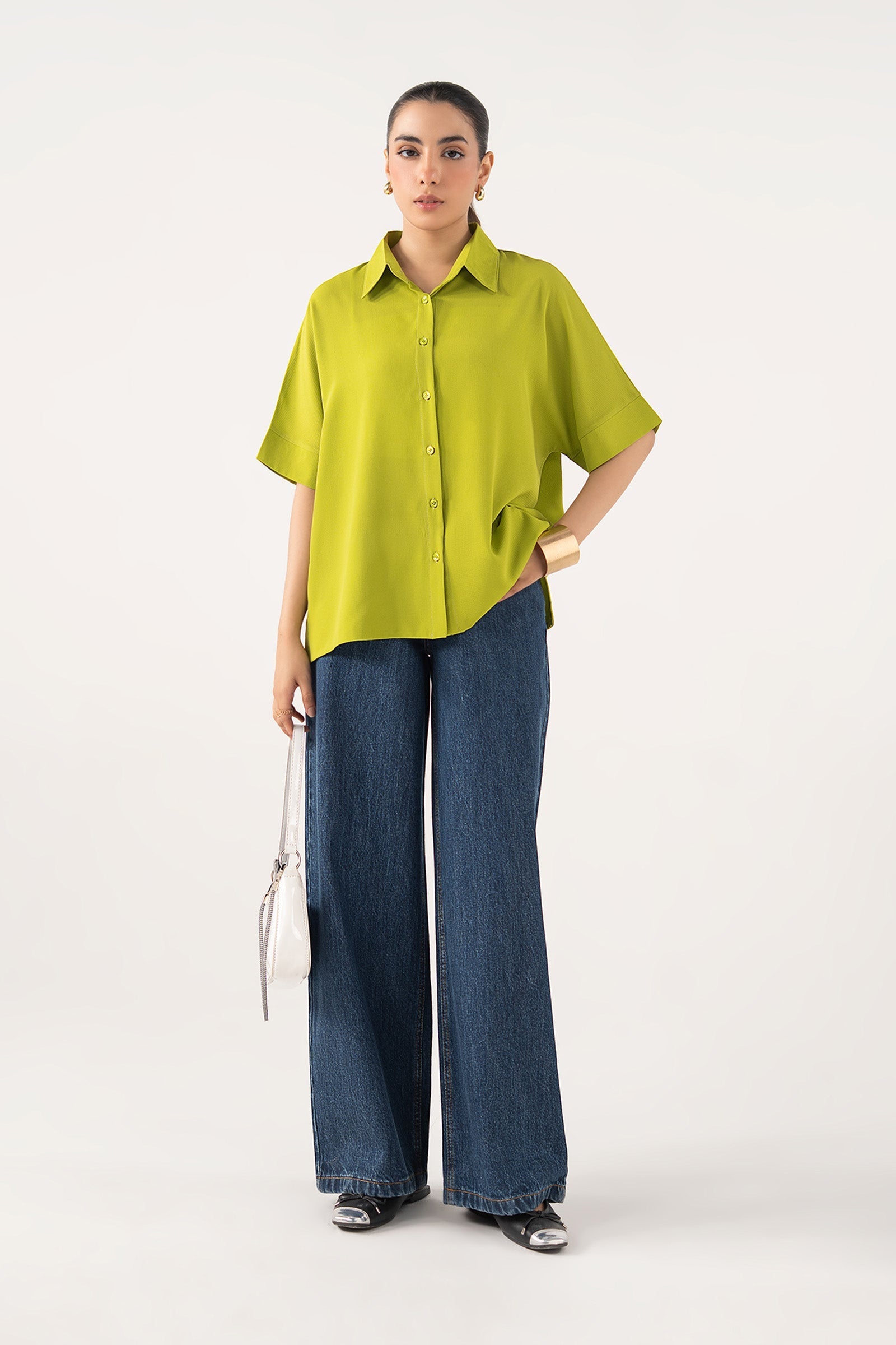 Batwing Buttoned Shirt