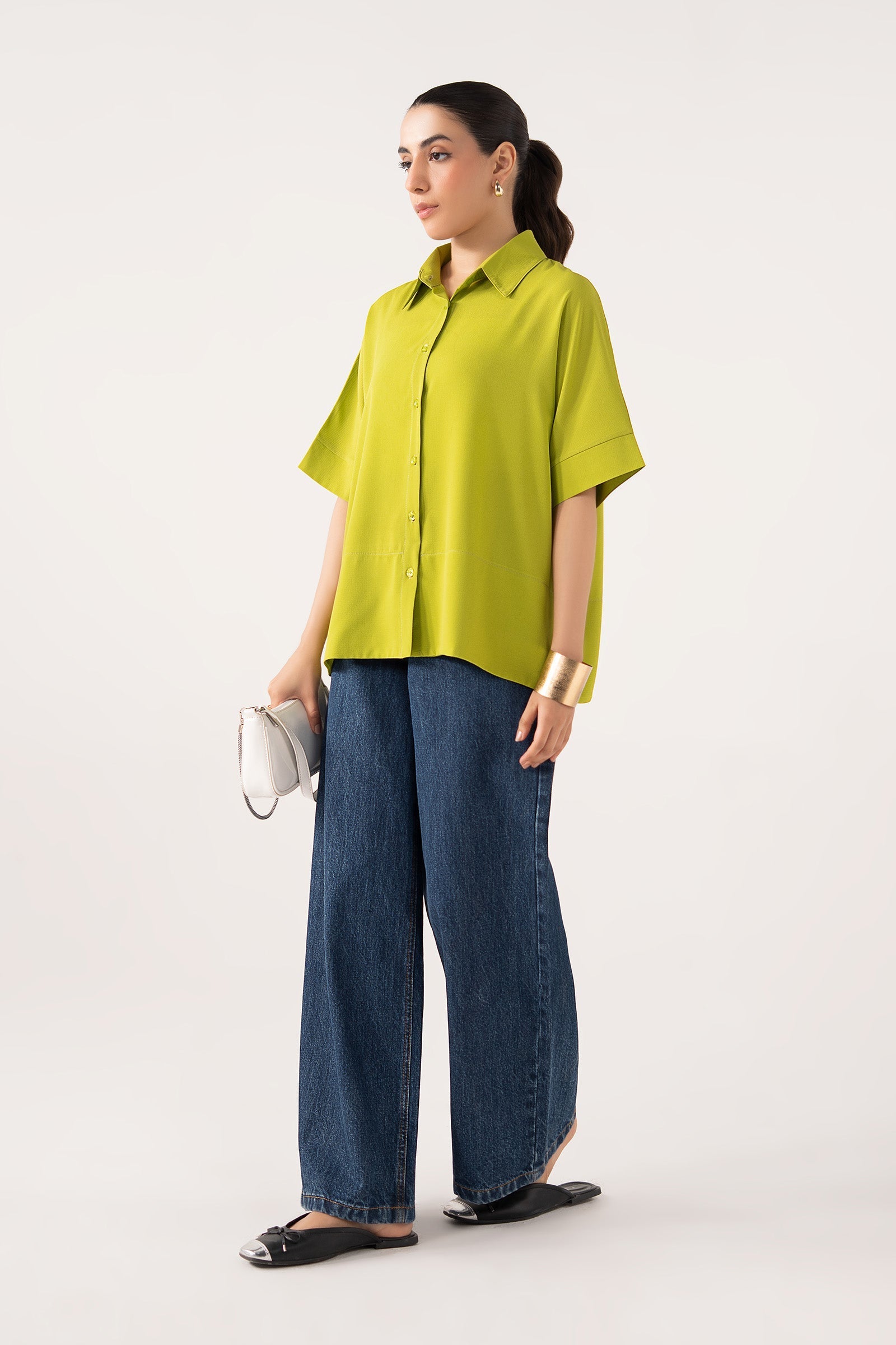 Batwing Buttoned Shirt
