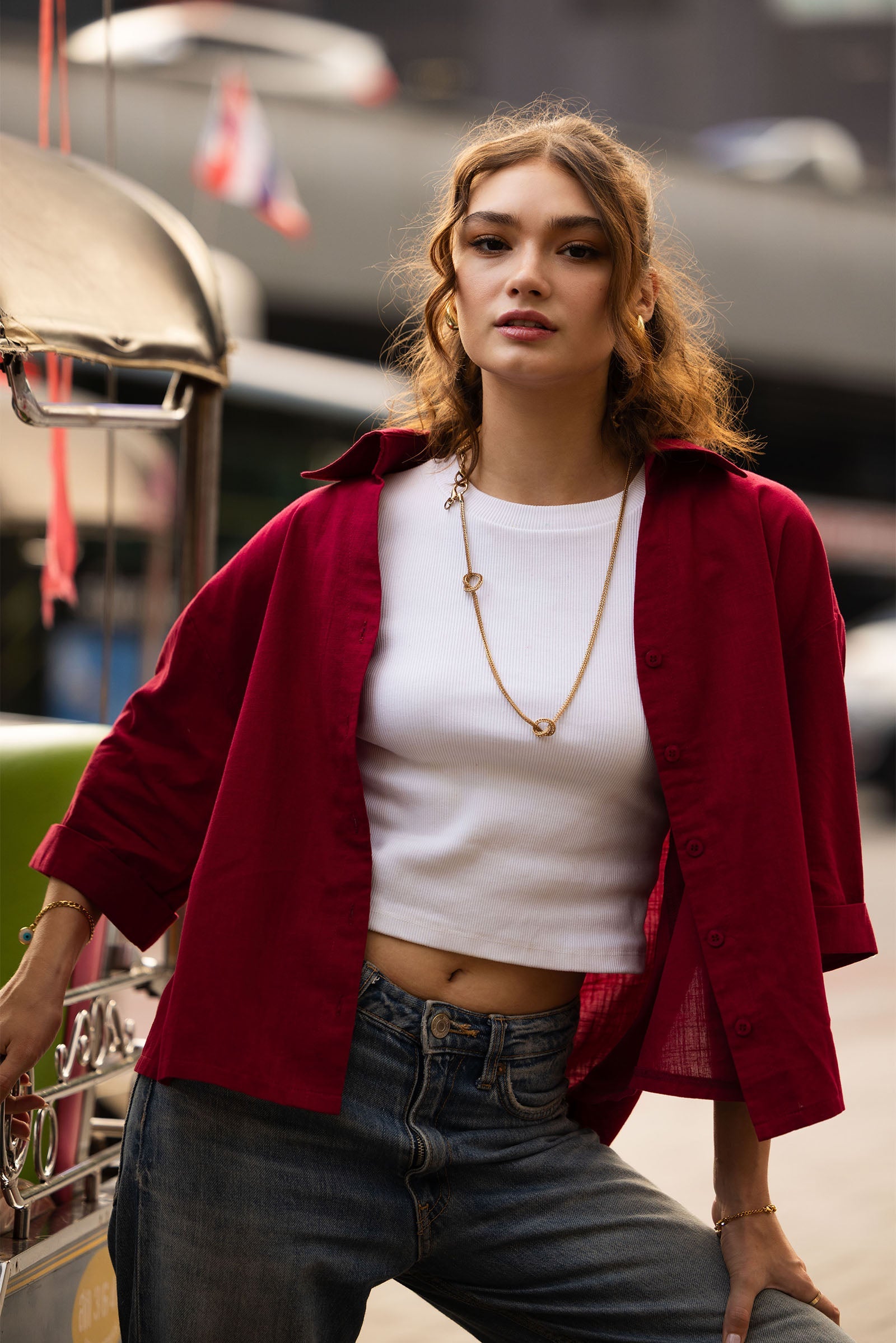 Casual Button-Down Top