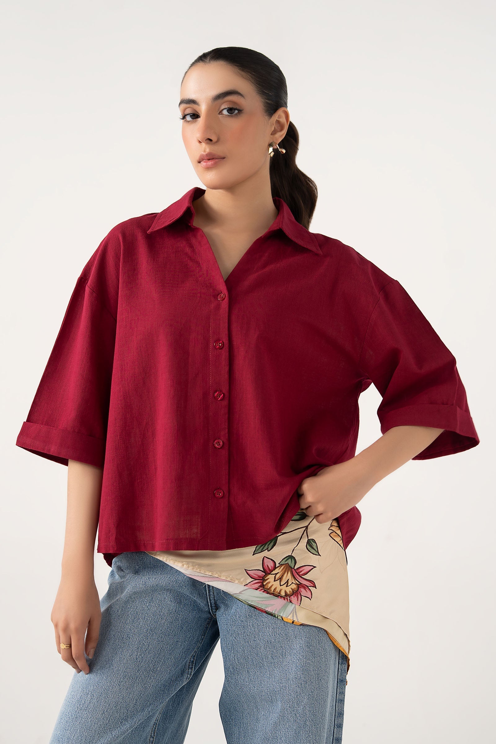 Casual Button-Down Top