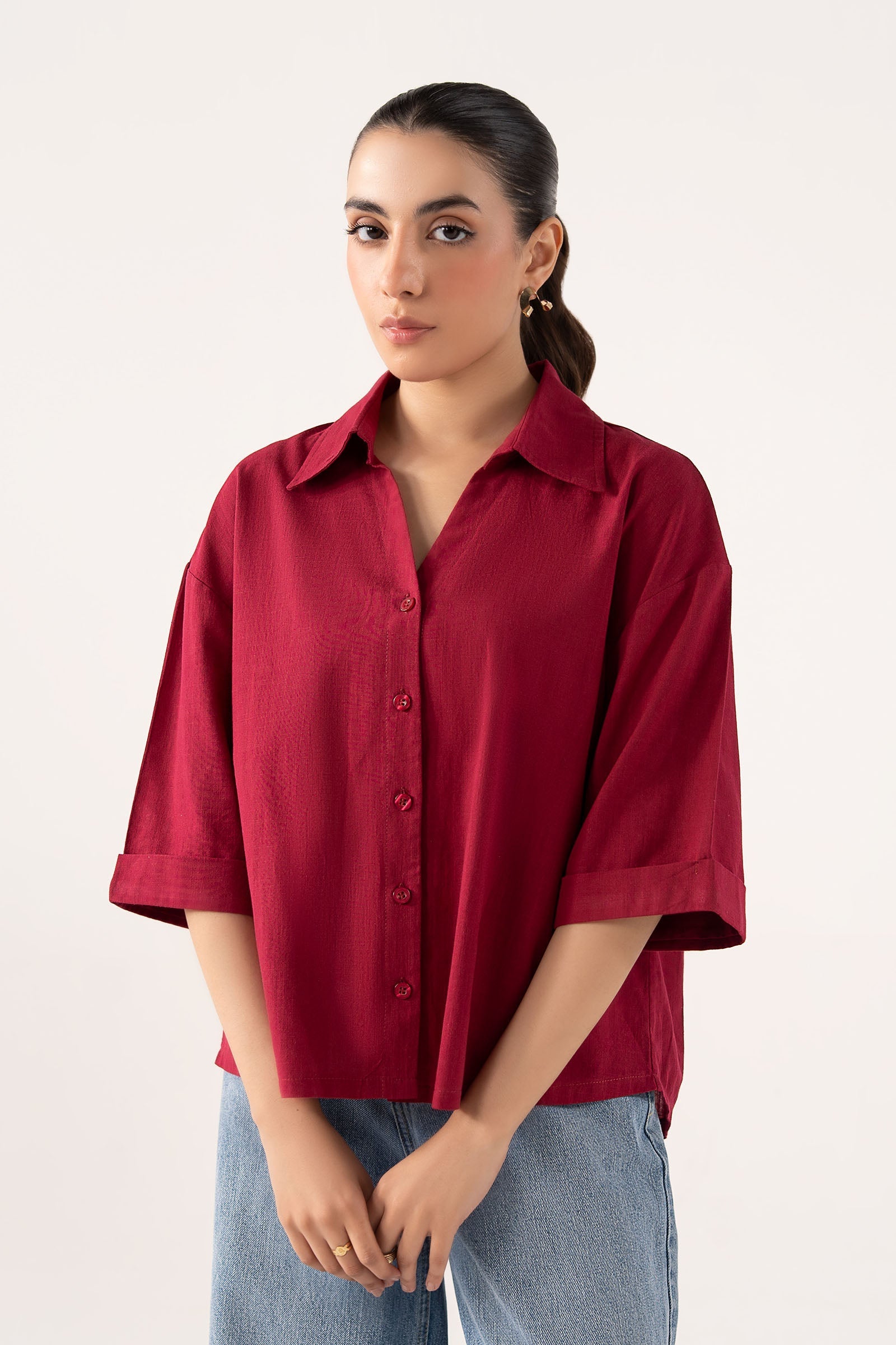 Casual Button-Down Top