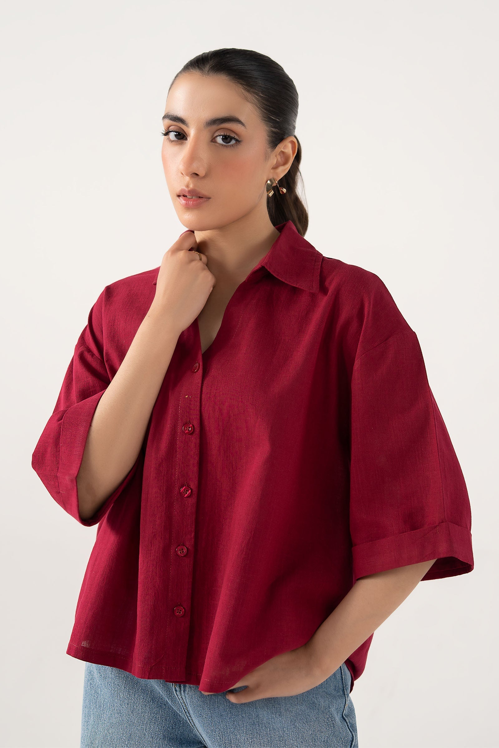 Casual Button-Down Top