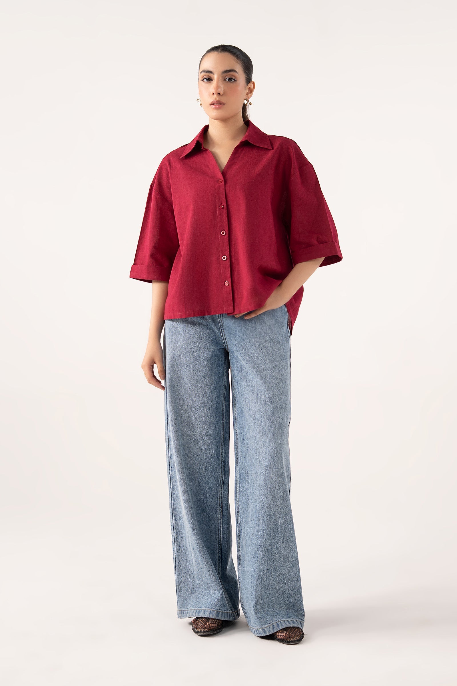 Casual Button-Down Top