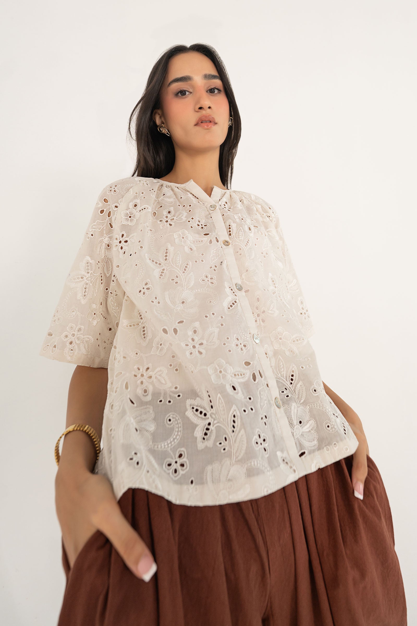 Floral Embroidered Top