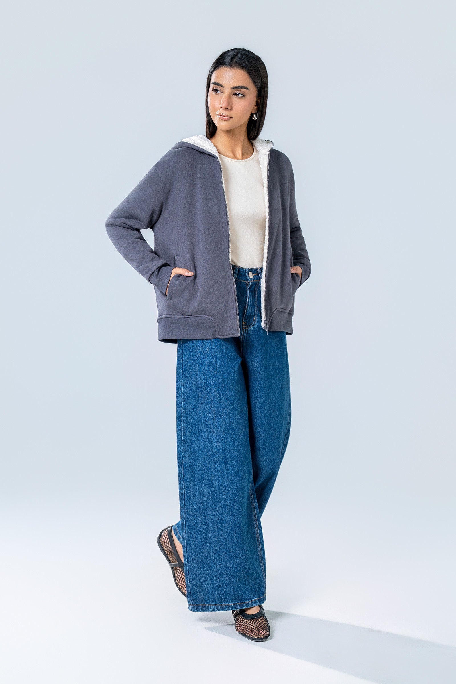 Sherpa Zipped Hoodie