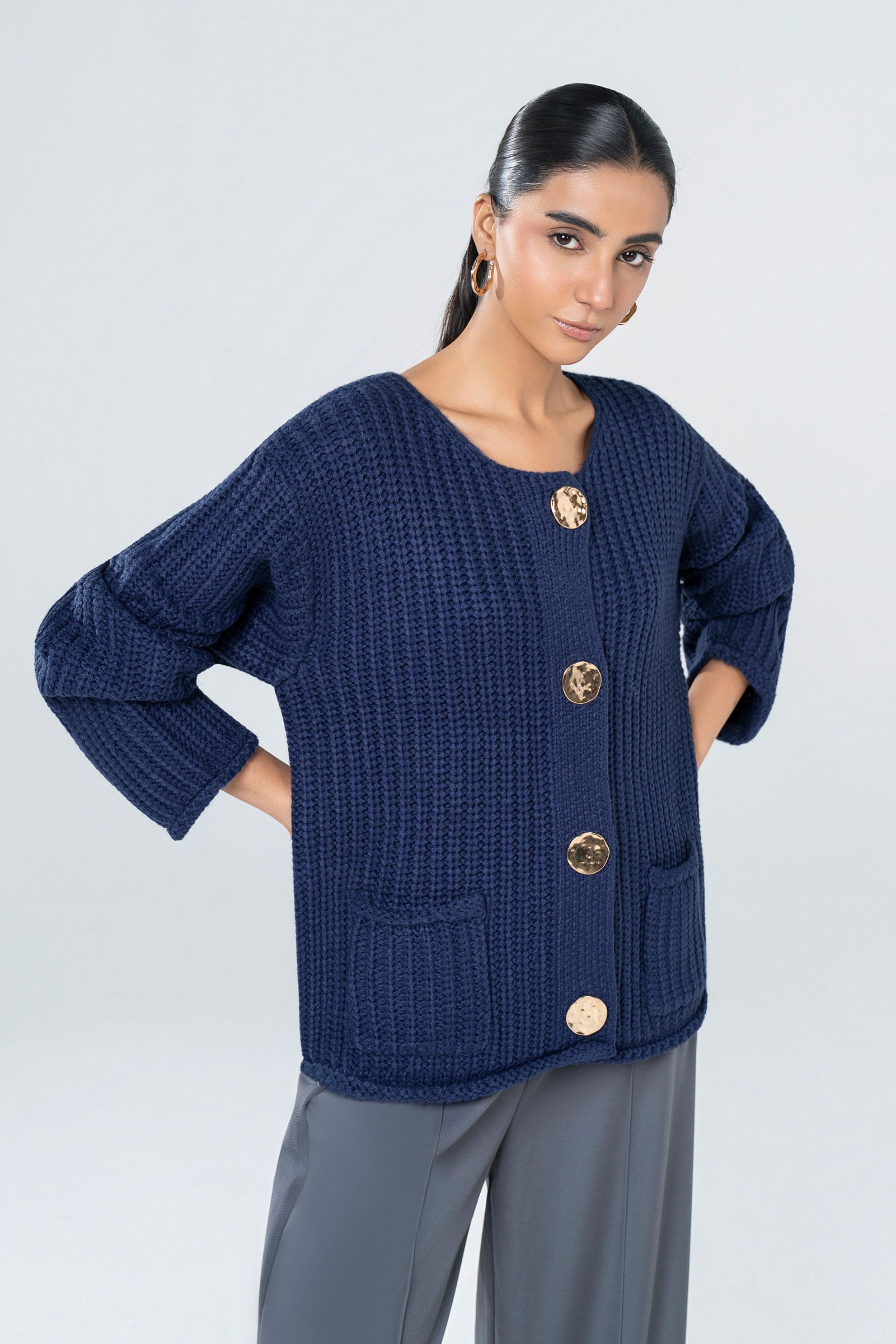Knitted Button Cardigan