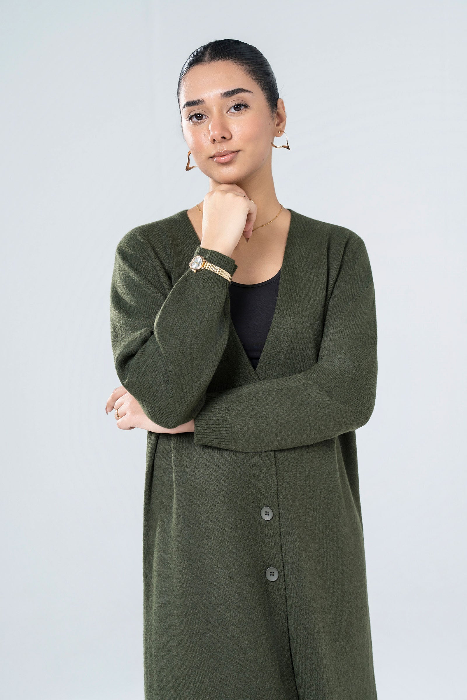 Oversized Button-Down Cardigan