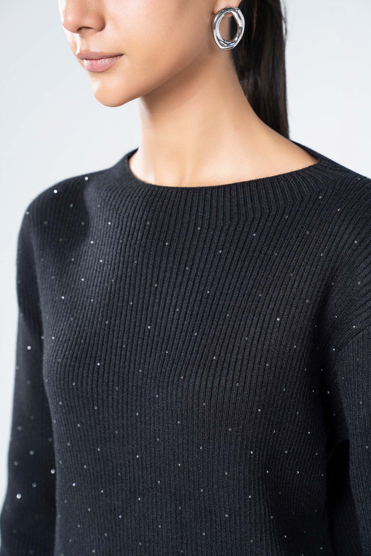 Embellished Knit Sweater