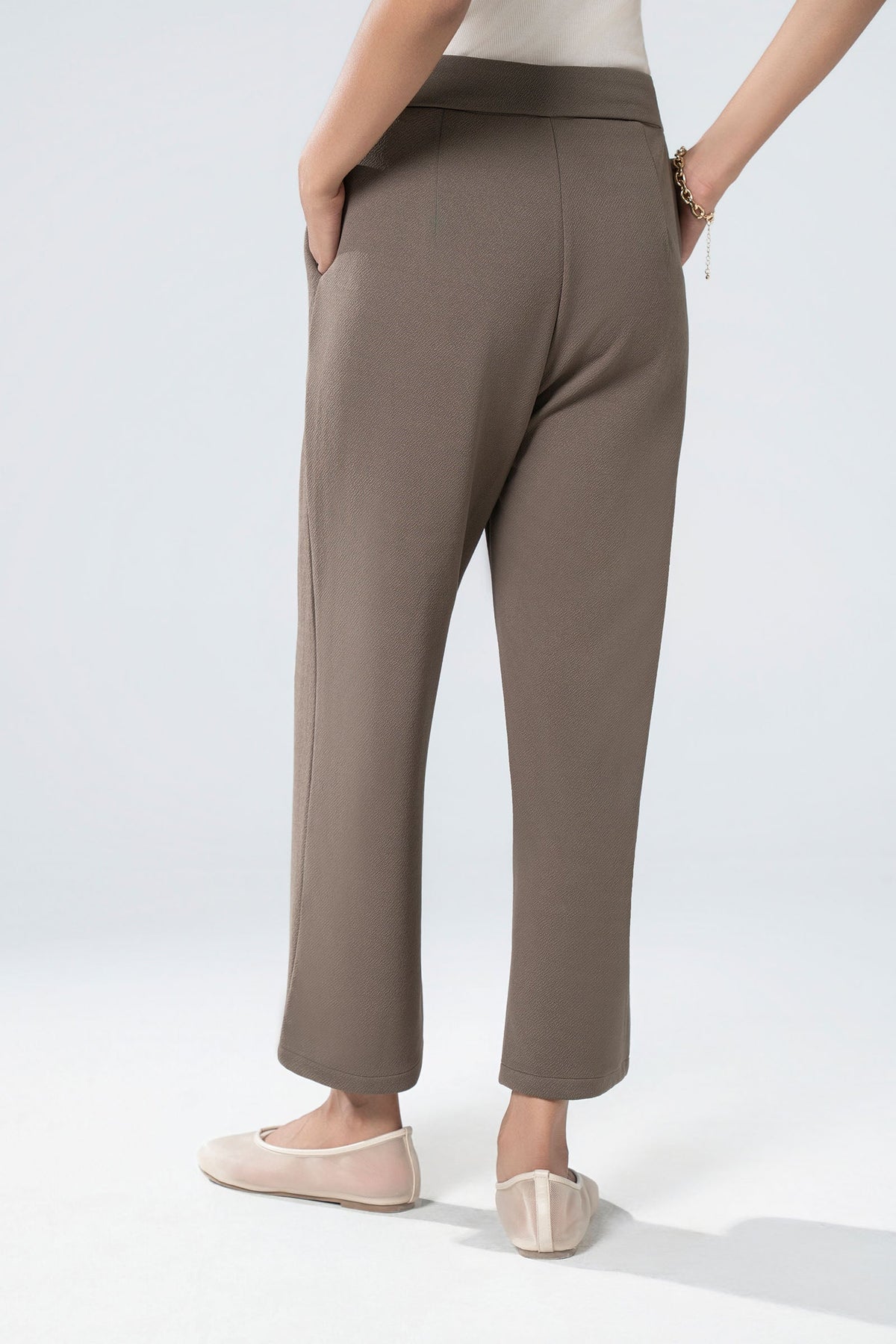 Textured Wide Leg Pants