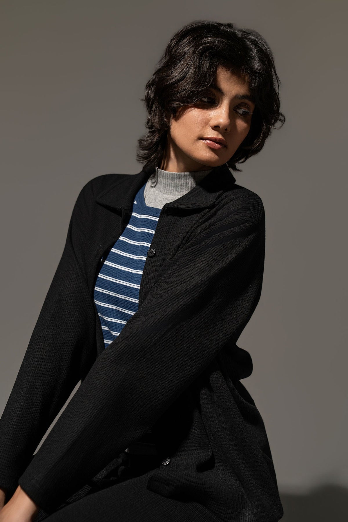 Textured Button-Down Set