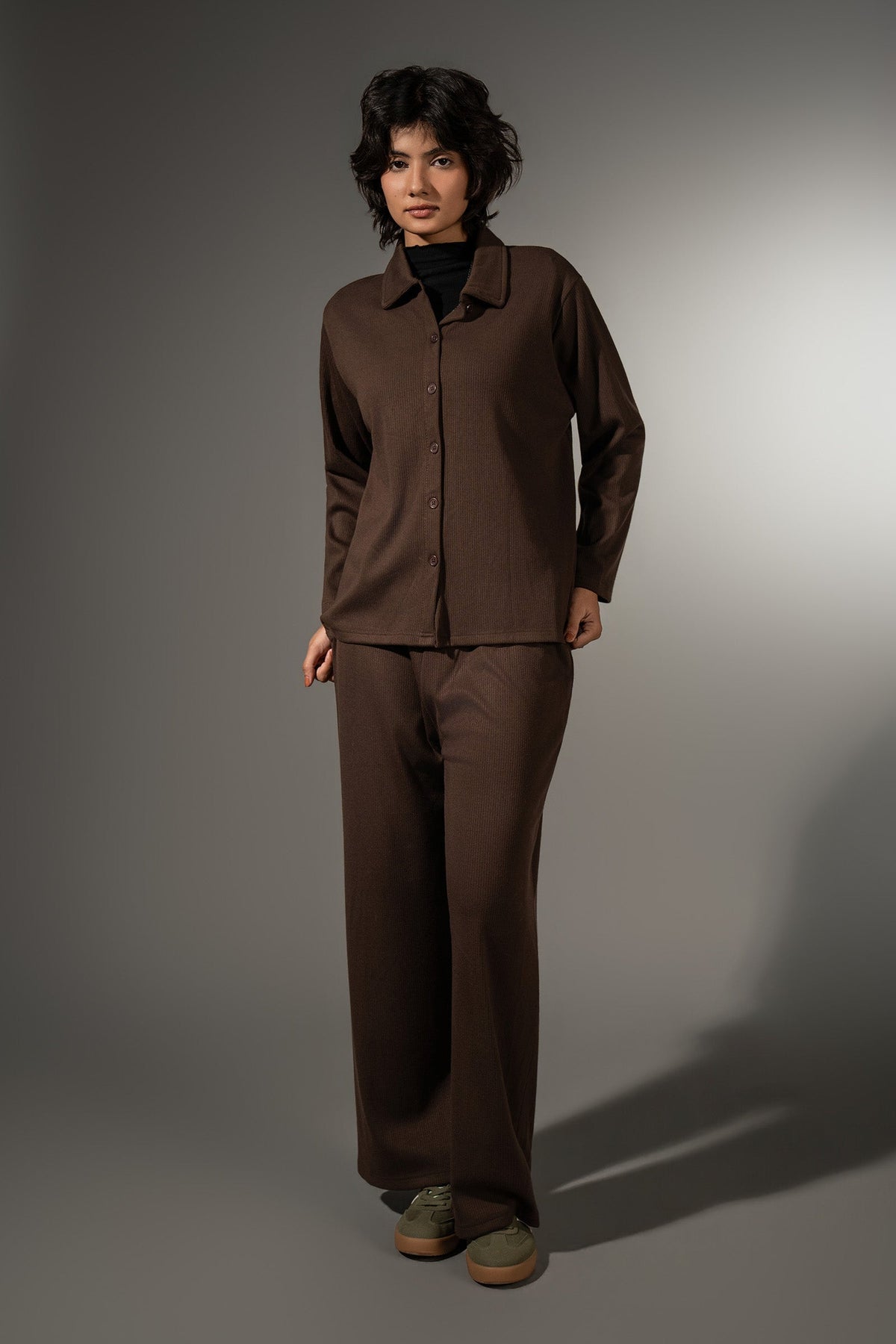 Textured Button-Down Set