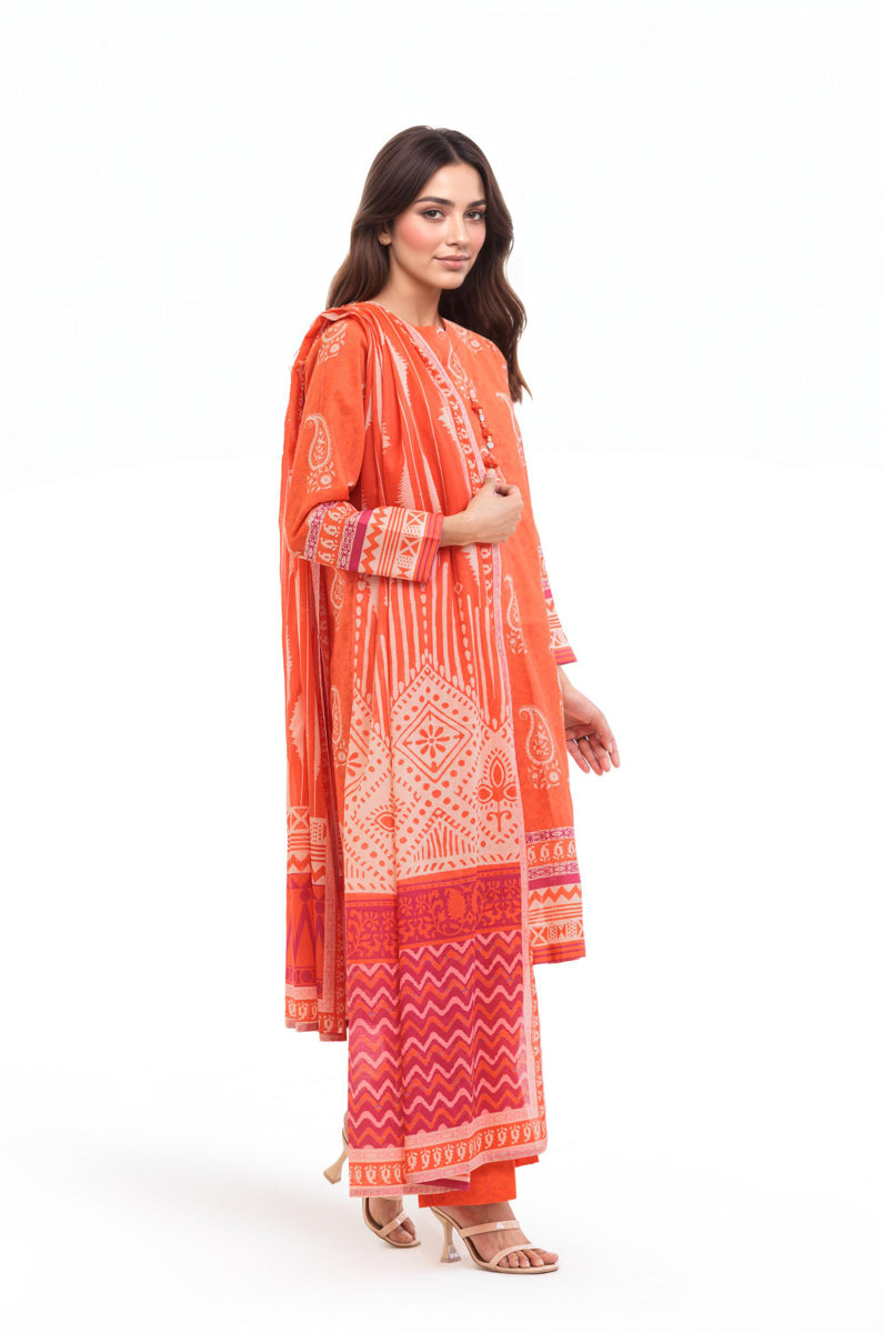 Orange-Lawn-3 Piece (WP3PPBS26B1F47)