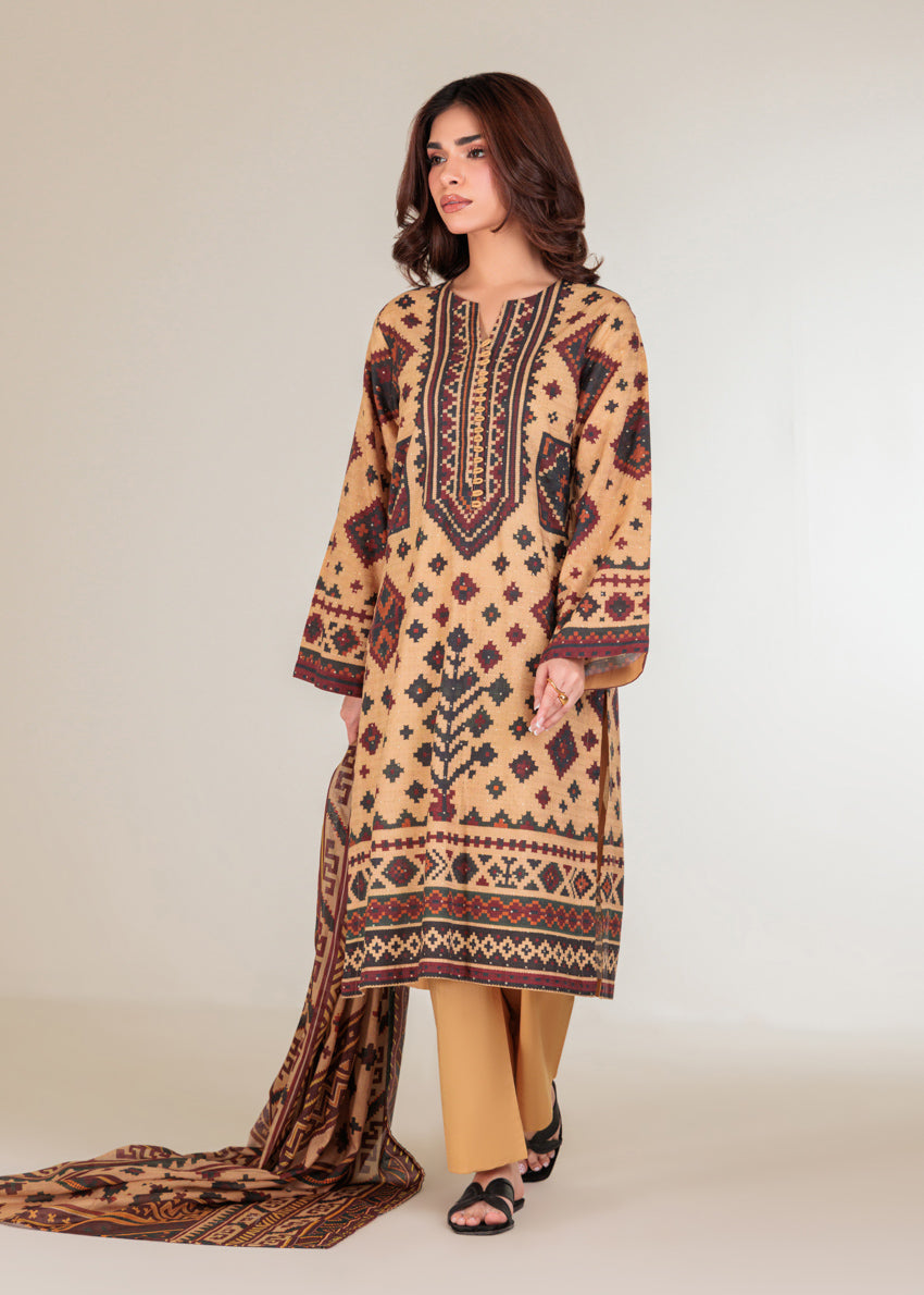 Brown-Self-Jacquard-3 Piece (WP3PPBW25B10N40)