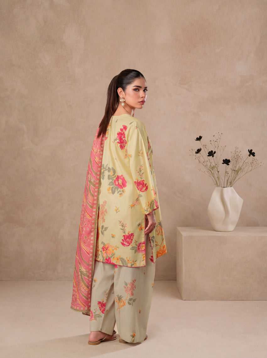 Yellow-Self-Jacquard-3 Piece (WP3PPBW25B11D24)