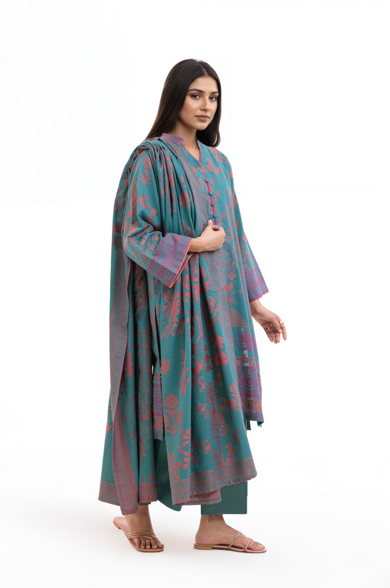 Teal-Jacquard-3 Piece (WP3PSBW25B1J23)