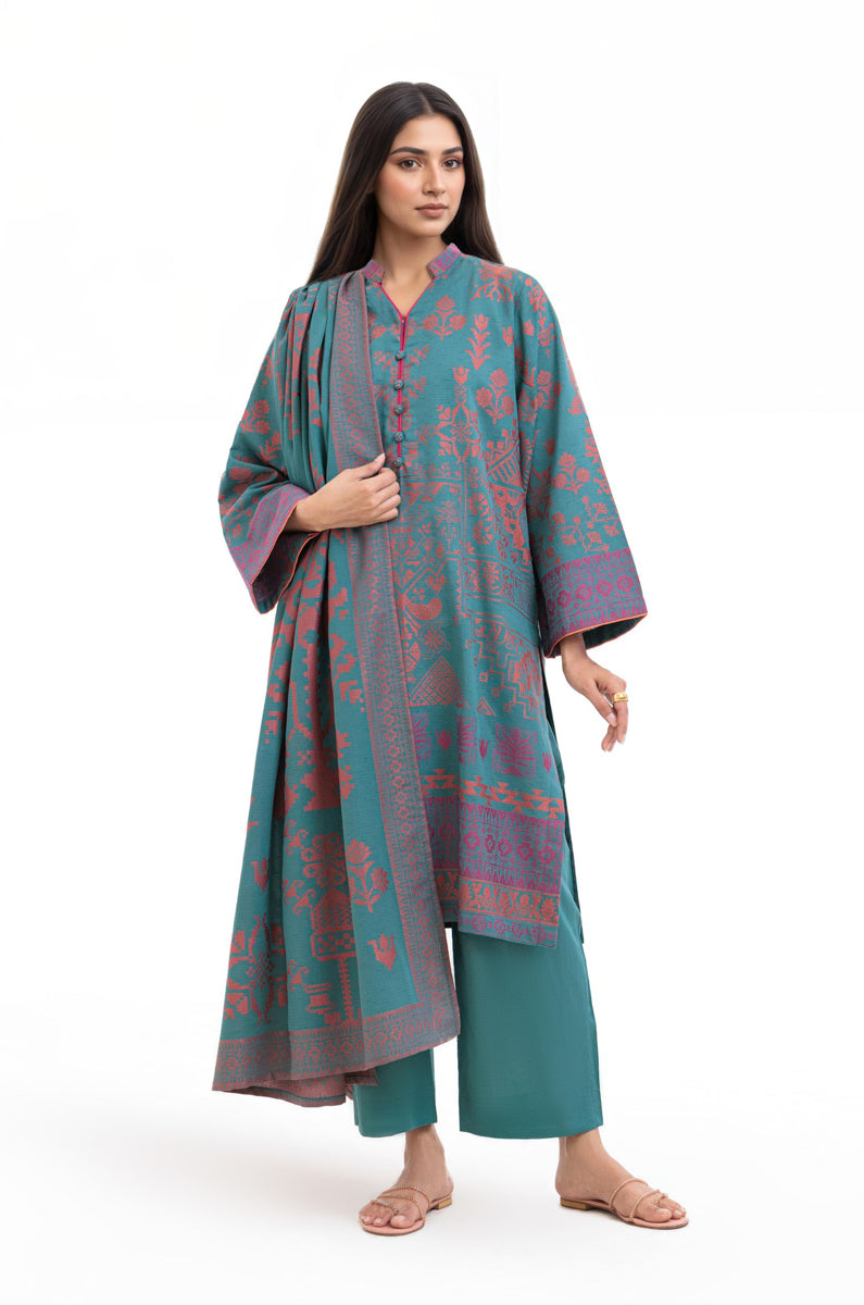 Teal-Jacquard-3 Piece (WP3PSBW25B1J23)