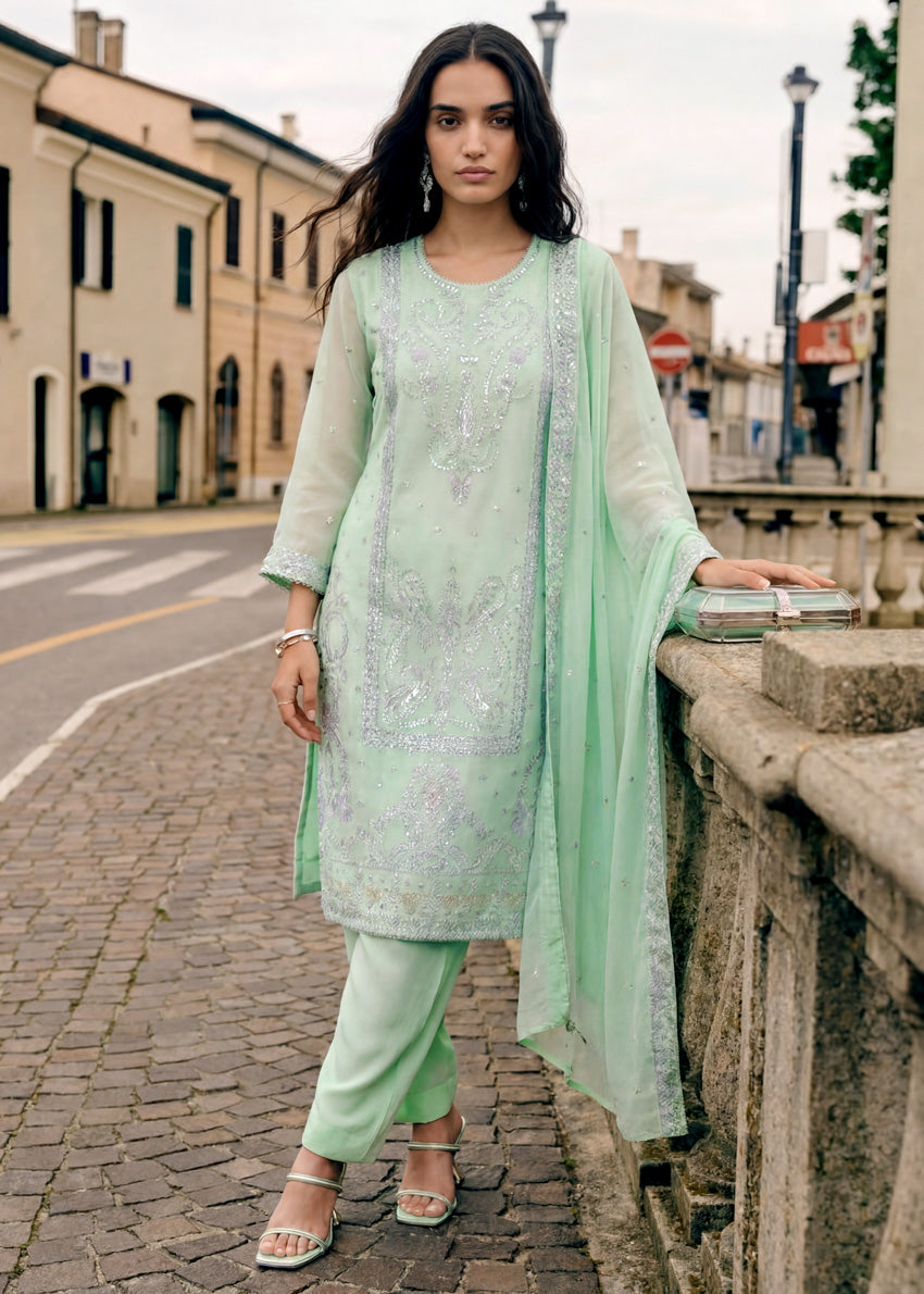 L-Sage-Chiffon-3 Piece (WP3PSFW25F10N6)