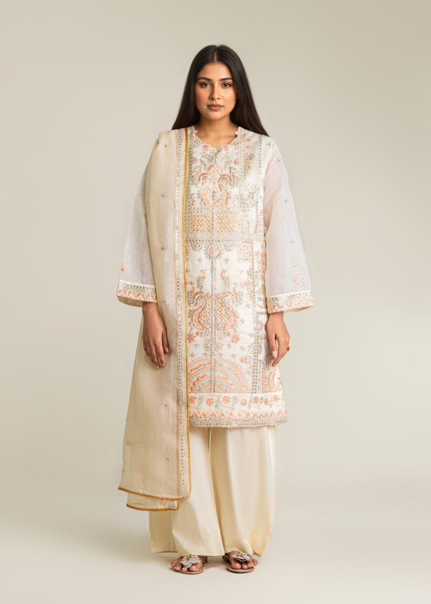 White-Lurex-Net-3 Piece (WP3PSLW25L9O5)