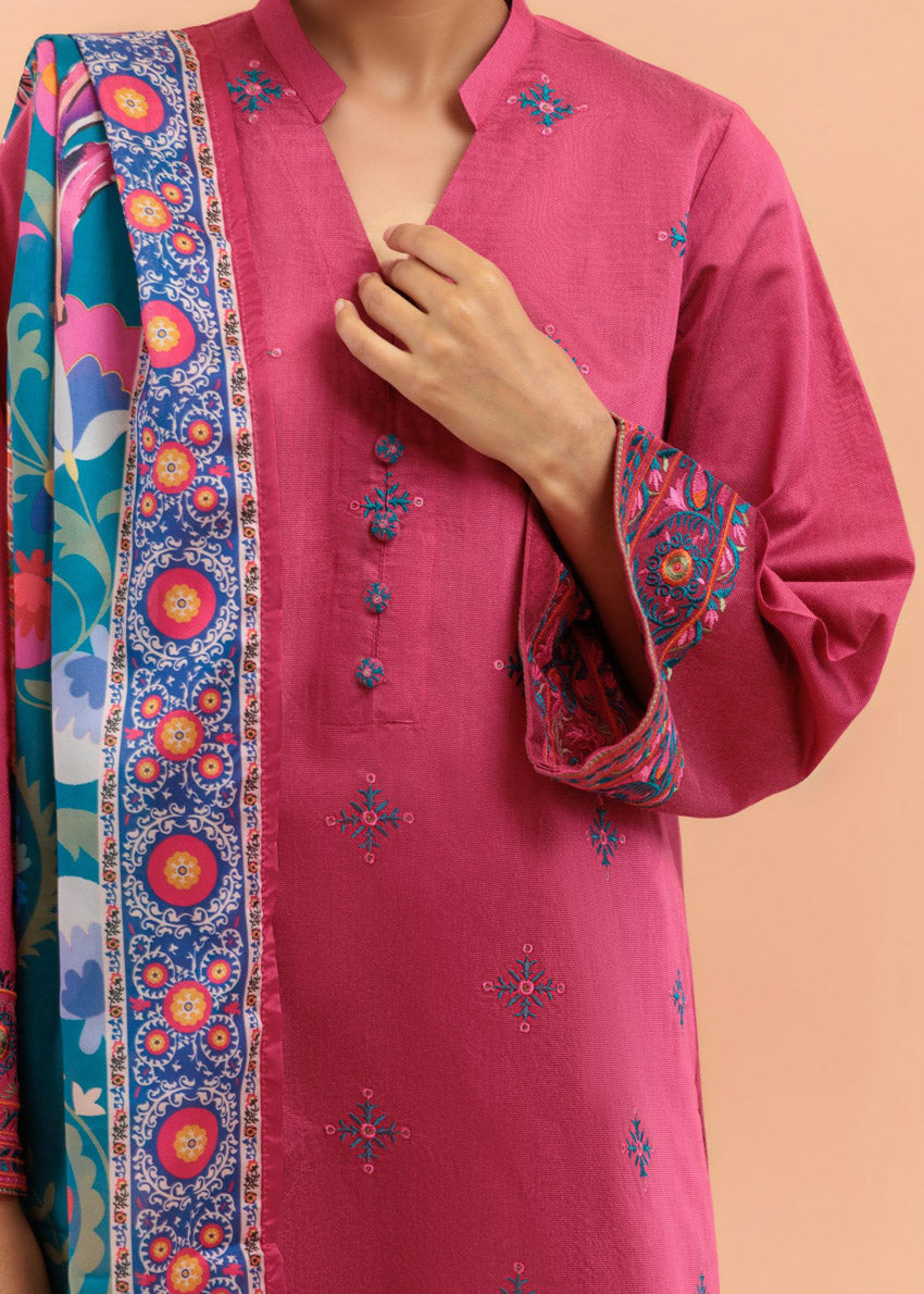 Carmine-Cotton-Silk-3 Piece (WP3PSSW25S10N3)