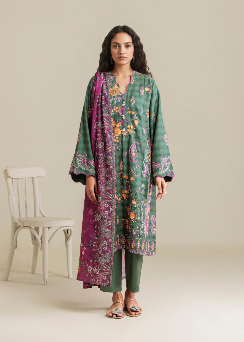 Green-Self-Jacquard-3 Piece (WP3PSSW25S9O13)