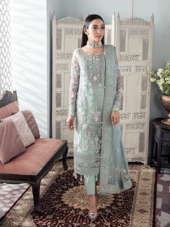 Zeba Embroidered Net 3-Piece Suit WS-21