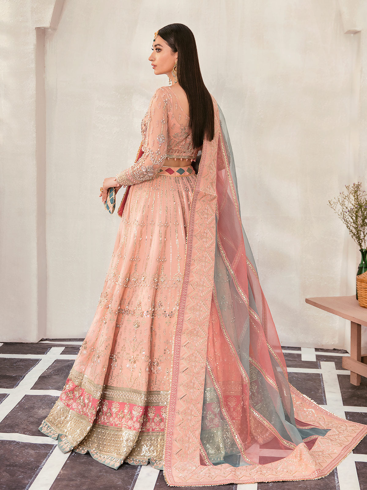Afreen GL-WS-22V1-29 (peach lehnga choli)