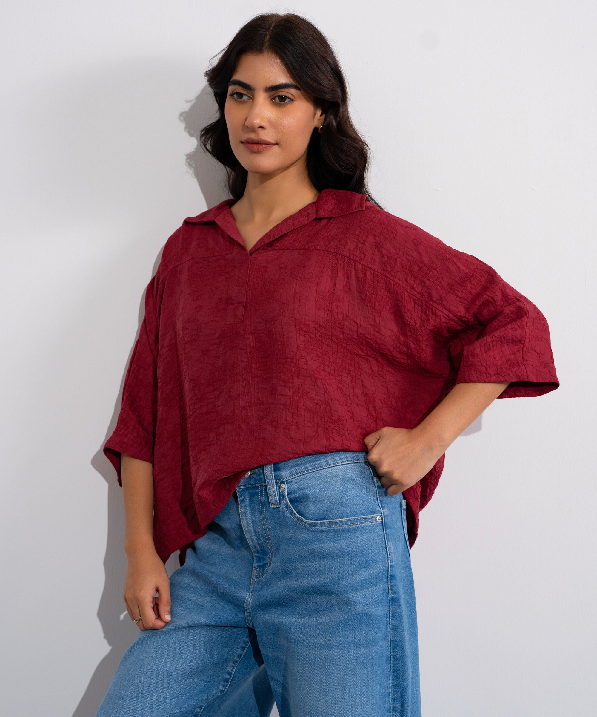 Loose Fit Top With Kimono Sleeves WTOPV0826025