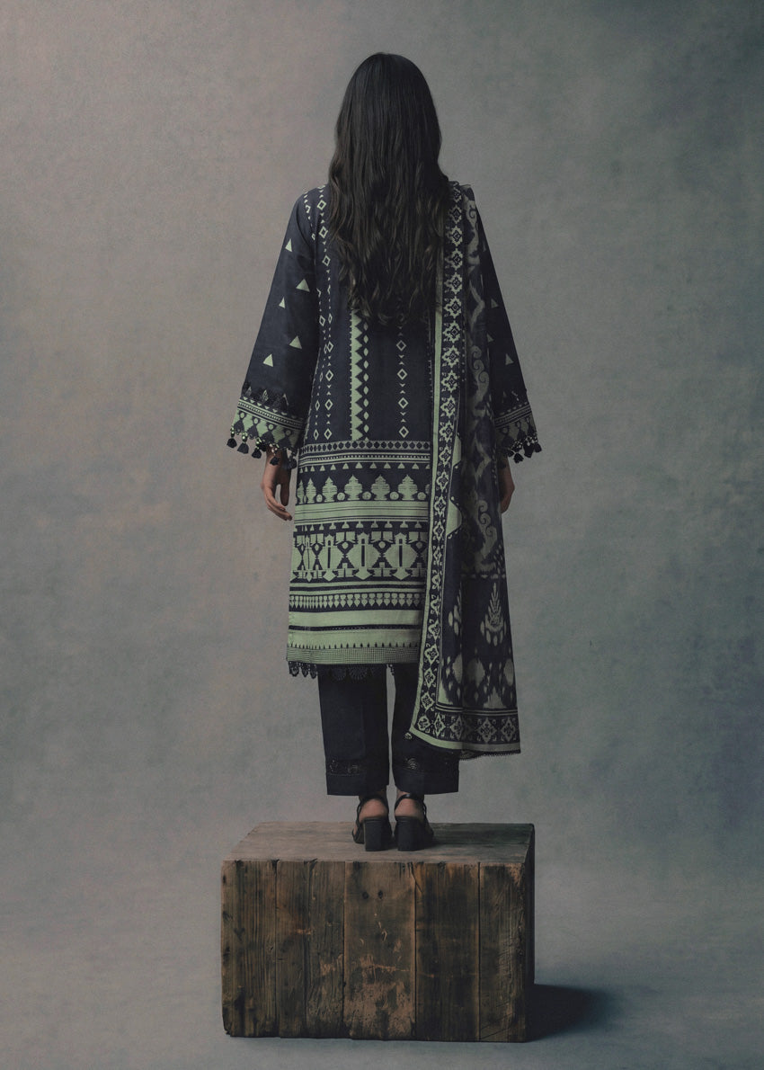 Black-Digital Printed Lawn-3 Piece (WU3PPBS26LI5J1)