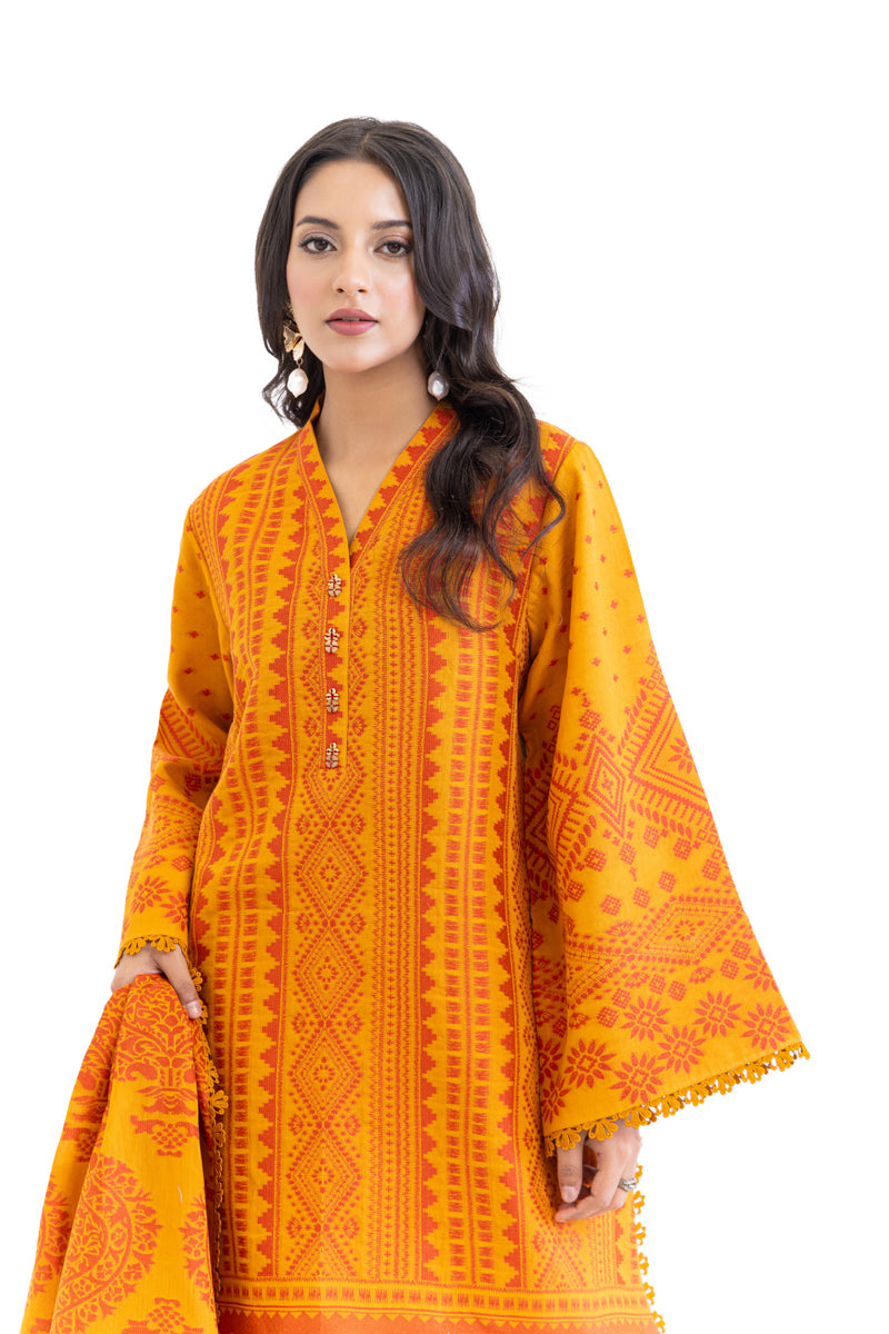 Orange-Jacquard-3 Piece (WU3PSBS26K2M23)