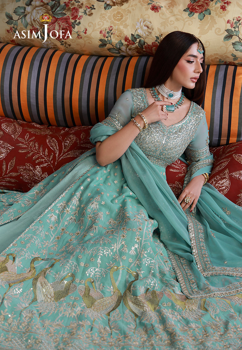 AJULN-04 Embroidered Chiffon Unstitched 3 Pcs