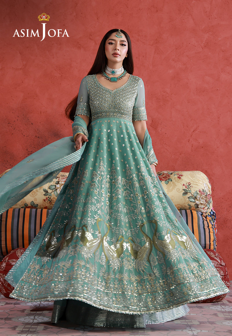 AJULN-04 Embroidered Chiffon Unstitched 3 Pcs