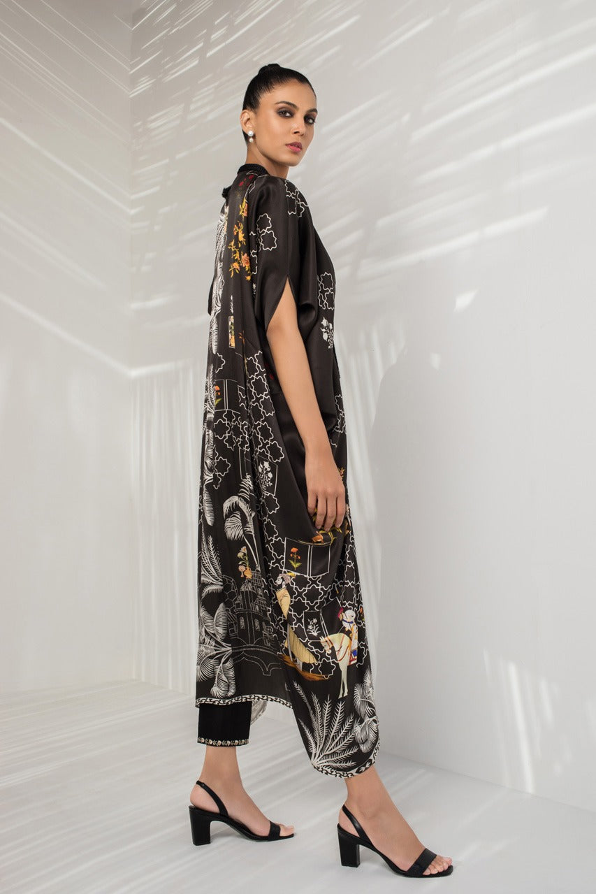 Digitally Printed Kaftan With trousers