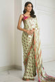 Printed Charmeuse Sari
