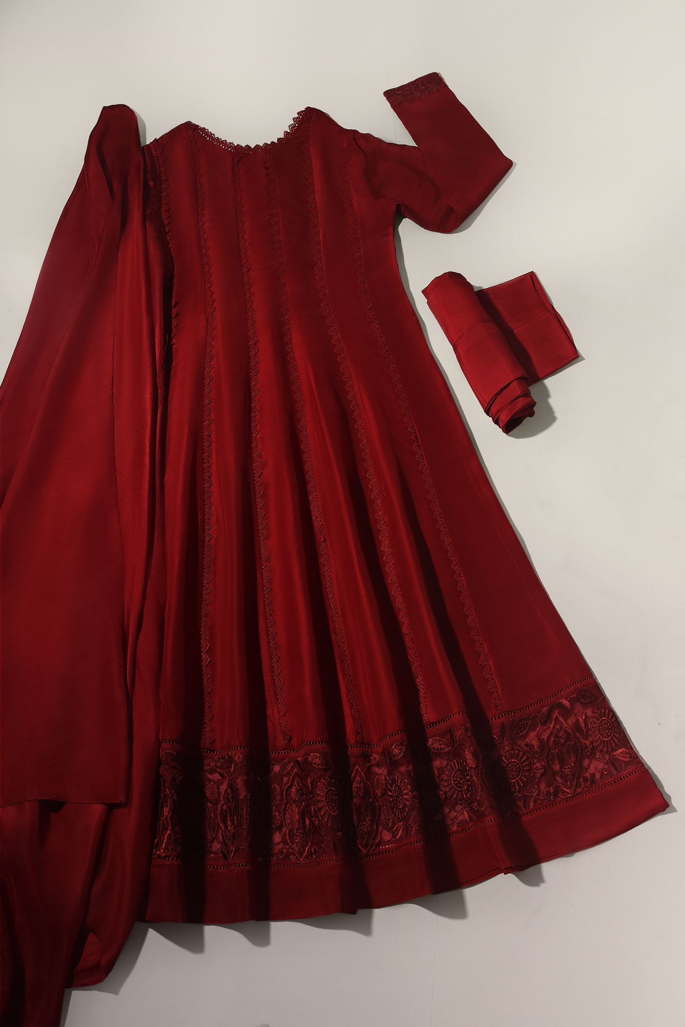 Maroon Silk Angrakha