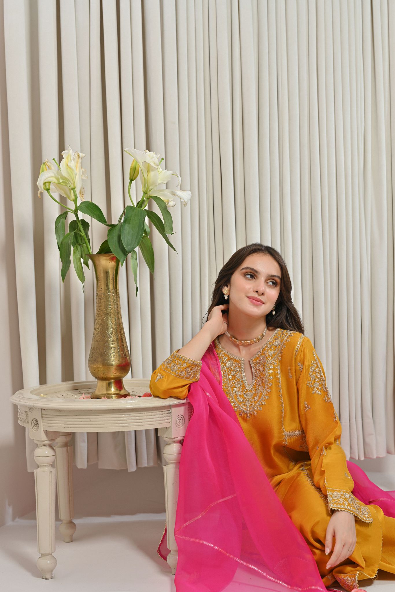 Mahnoor Yellow Zari