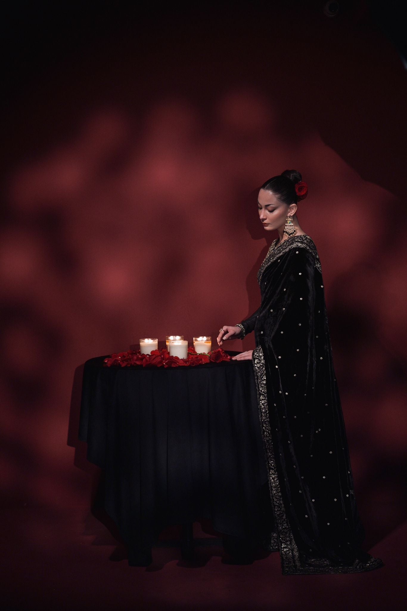 Black velvet SAREE