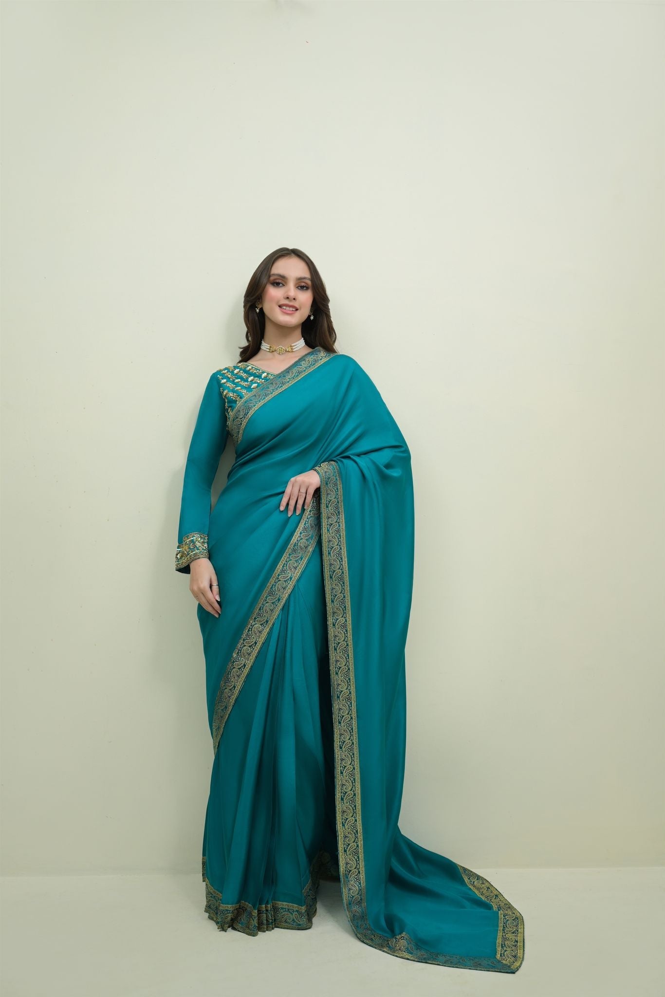 Teal Brocade