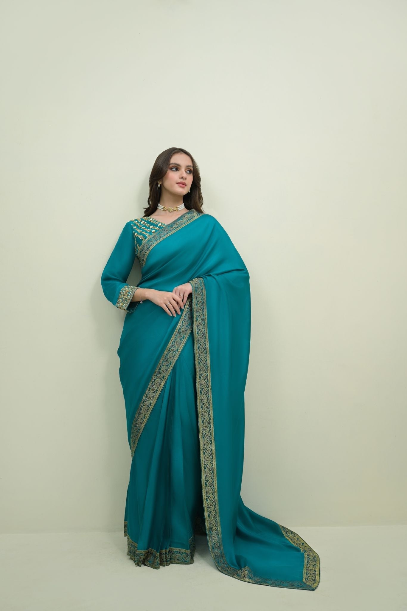 Teal Brocade