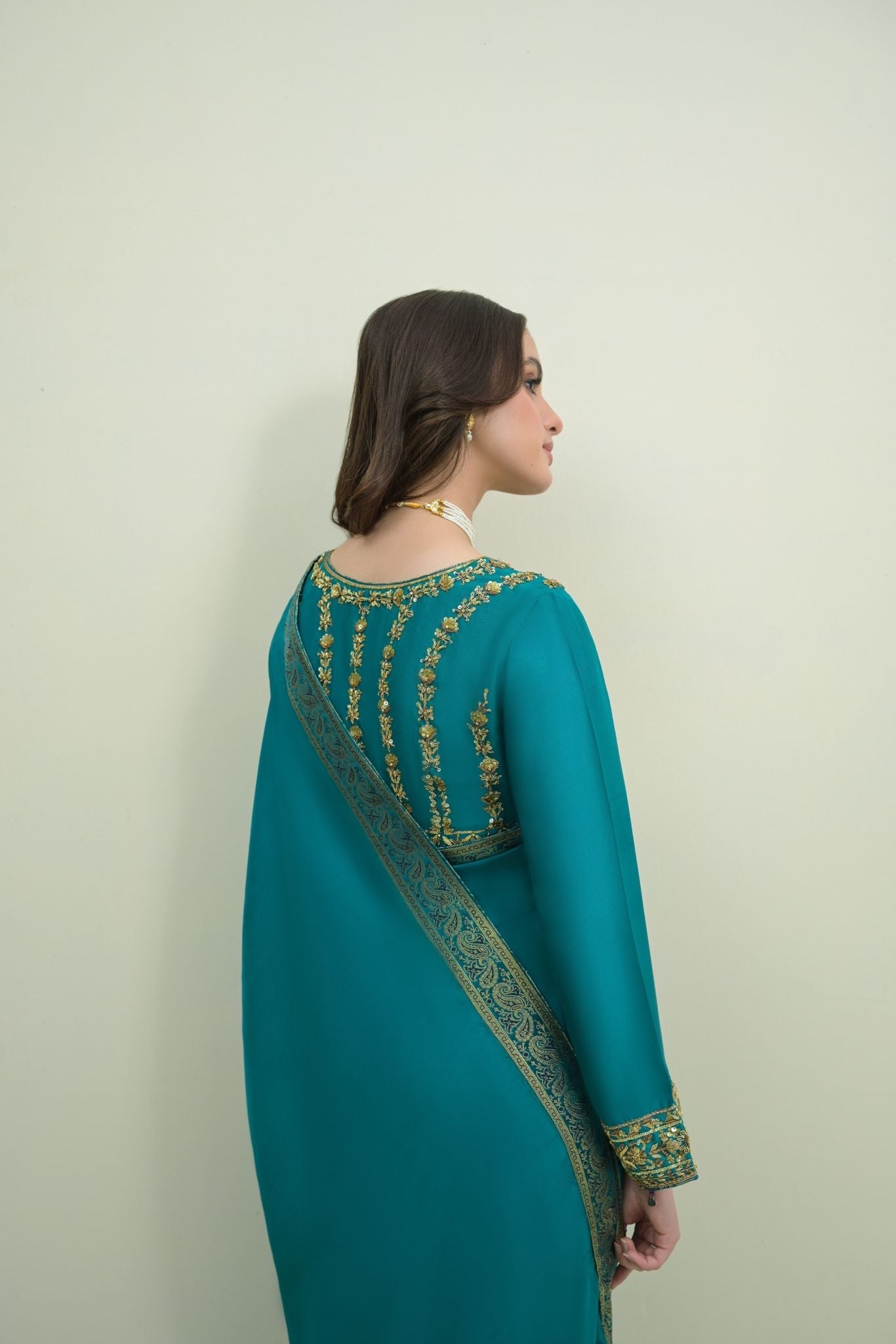 Teal Brocade
